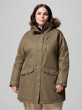 Columbia Olive Green Women's Hooded Puffer Coat
